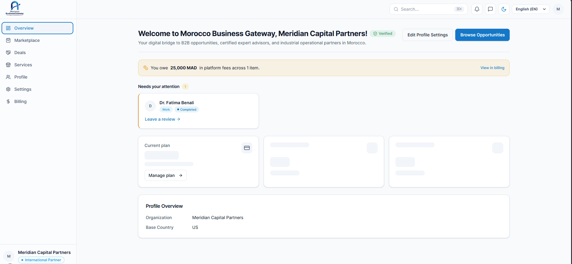 Your dashboard